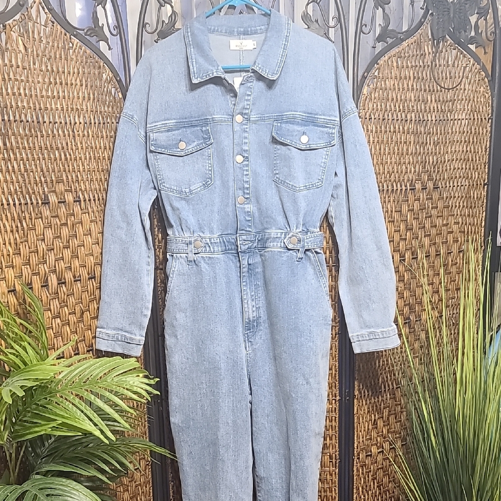 Windsor Light Blue Denim Jumpsuit - Picture 5 of 8